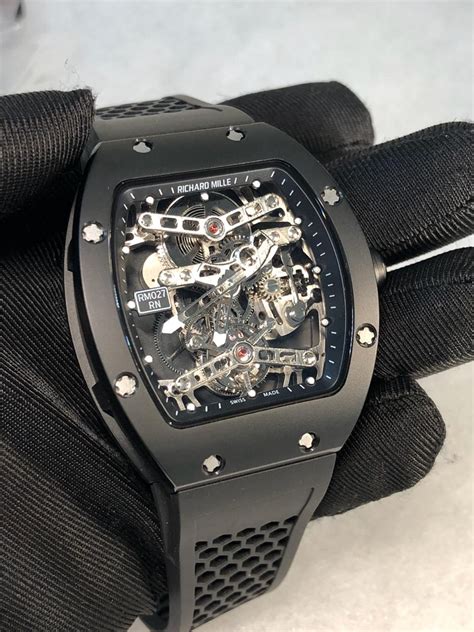 richard mille rm027 tourbillon|richard mille watch skeleton.